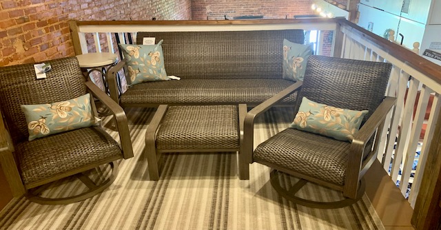 Canton Padded Wicker Grouping