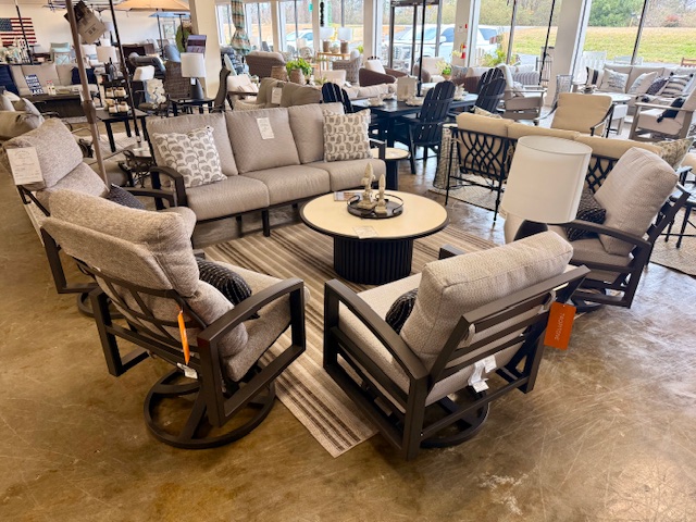 3 Piece Grouping with 2 Swivel Action Lounger Chairs
